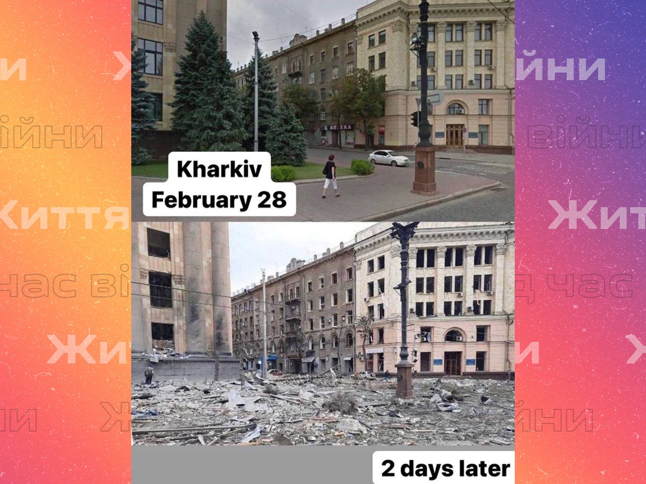 Харків до та після повтомасштабного вторгнення рф