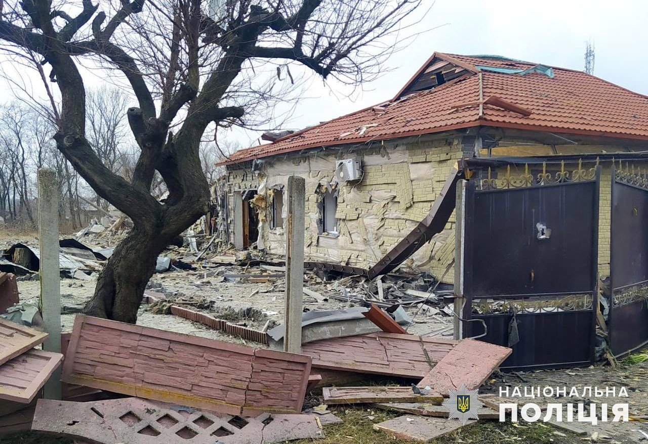 Зруйнований будинок на Донеччині