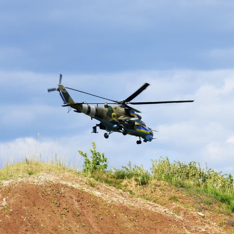 Український вертоліт за службі ЗСУ