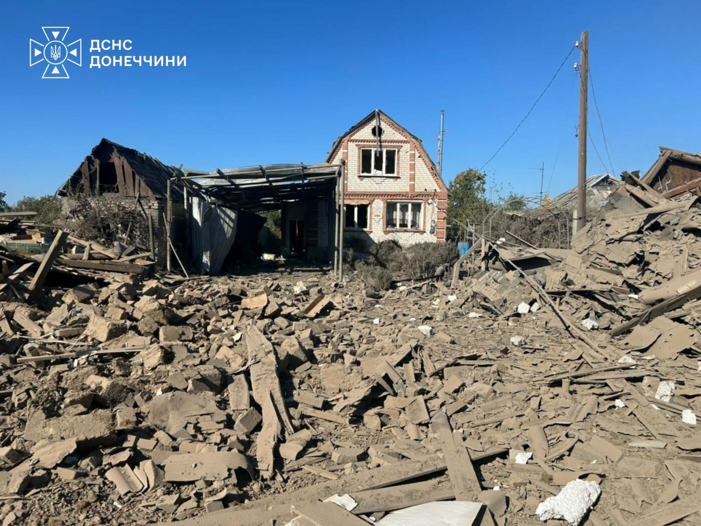 Ліквідація пожежі яка виникла після обстрілу